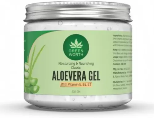 GREEN WORTH Pure Aloe Vera Gel With Vit B3, E And Pro-Vit B5 | 200 Gms