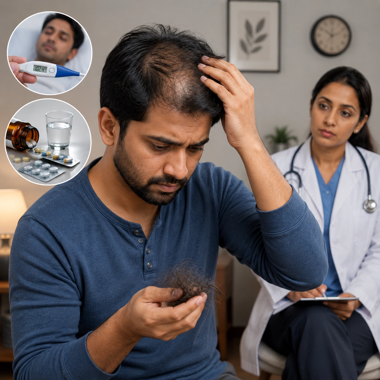 Hair Loss after Fever or Chronic illnesses